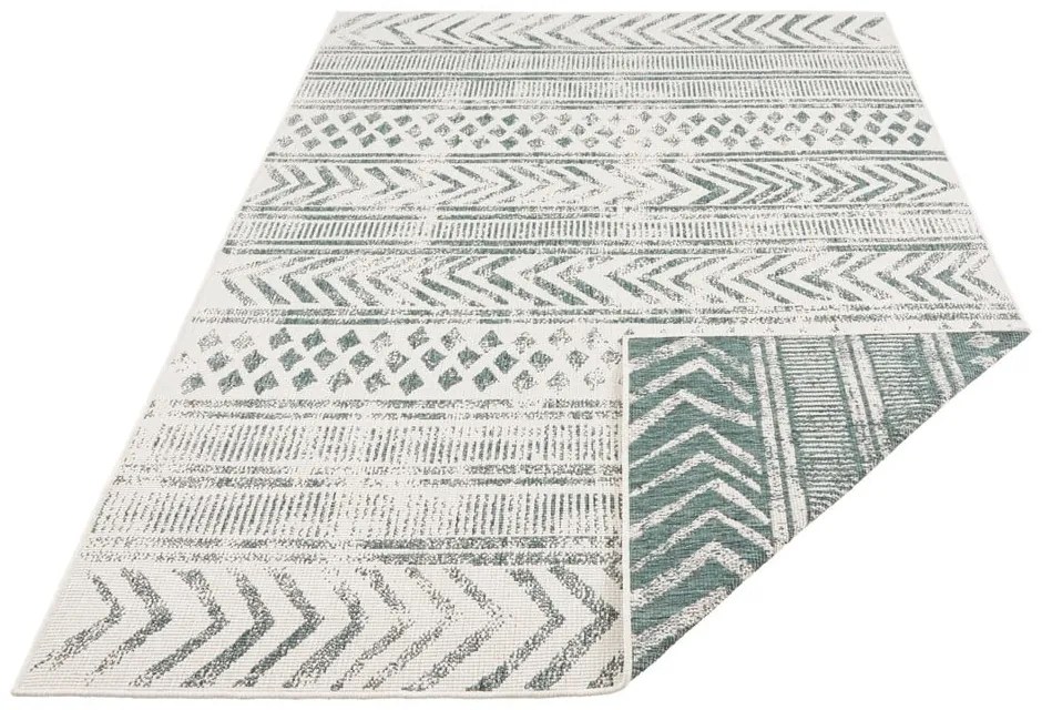 Zeleno-krémový vonkajší koberec NORTHRUGS Biri, 120 x 170 cm