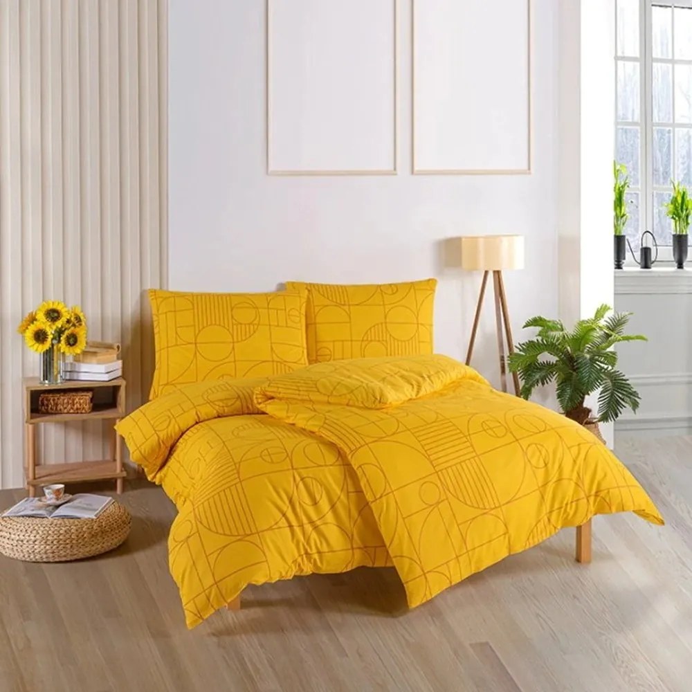 Bavlnené posteľné obliečky Geo Ray Flower - 100% bavlna Renforcé - 70 x 90 cm + 140 x 200 cm