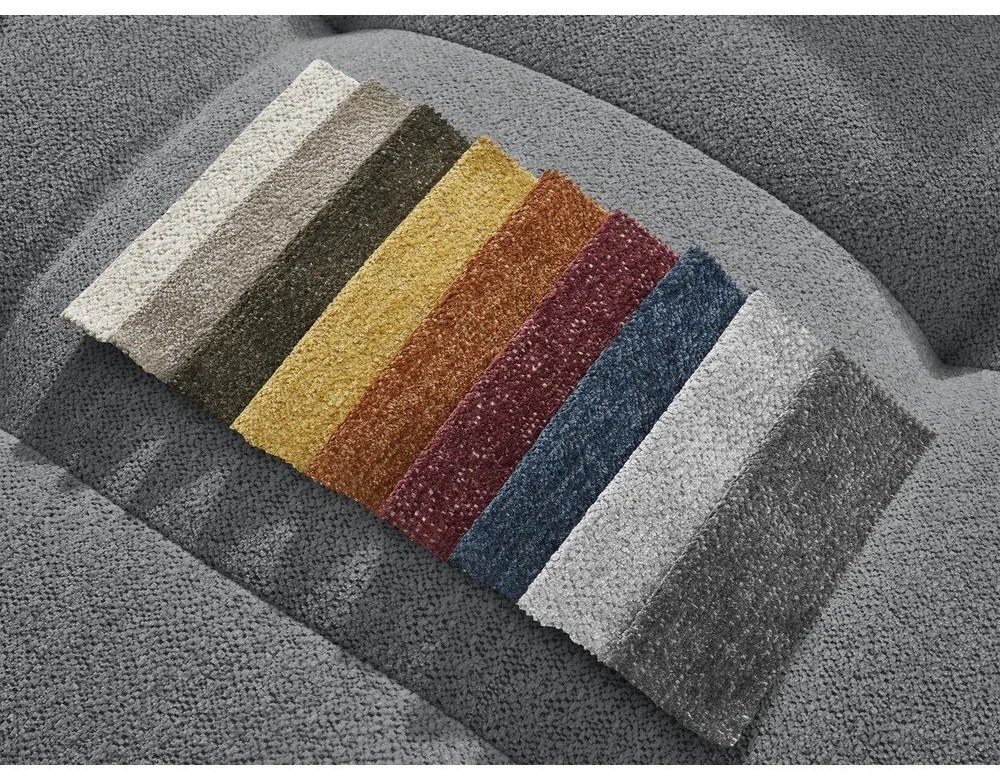 Sivá ženilková rozkladacia/s úložným priestorom rohová pohovka (pravý roh/s leňoškou) Roxelane – Bobochic Paris