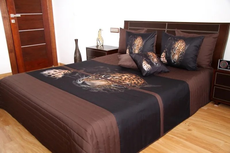 DomTextilu Prehozy na manželskú posteľ s leoparadom Šírka: 220 cm | Dĺžka: 240 cm 3533-103391