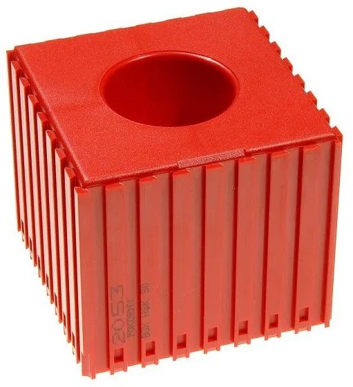 Plastový box pre upínač nástroja typu HSK 50, modul 8x8, 1 dutina, červená