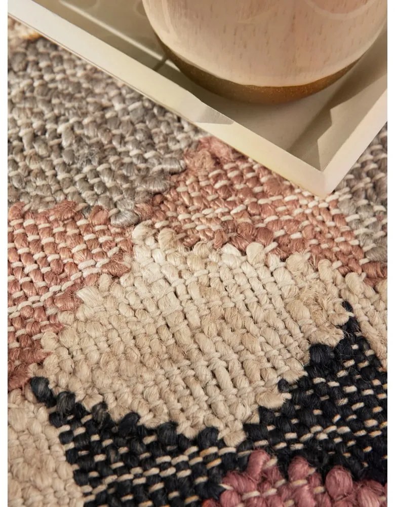 Sivý ručne tkaný jutový koberec 120x170 cm Roya Parsa – Elle Decoration