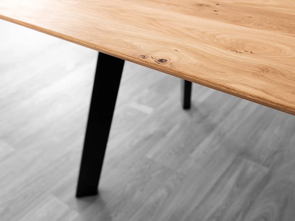 Dubový stôl Loft 90x160 cm Detroit prírodný dub