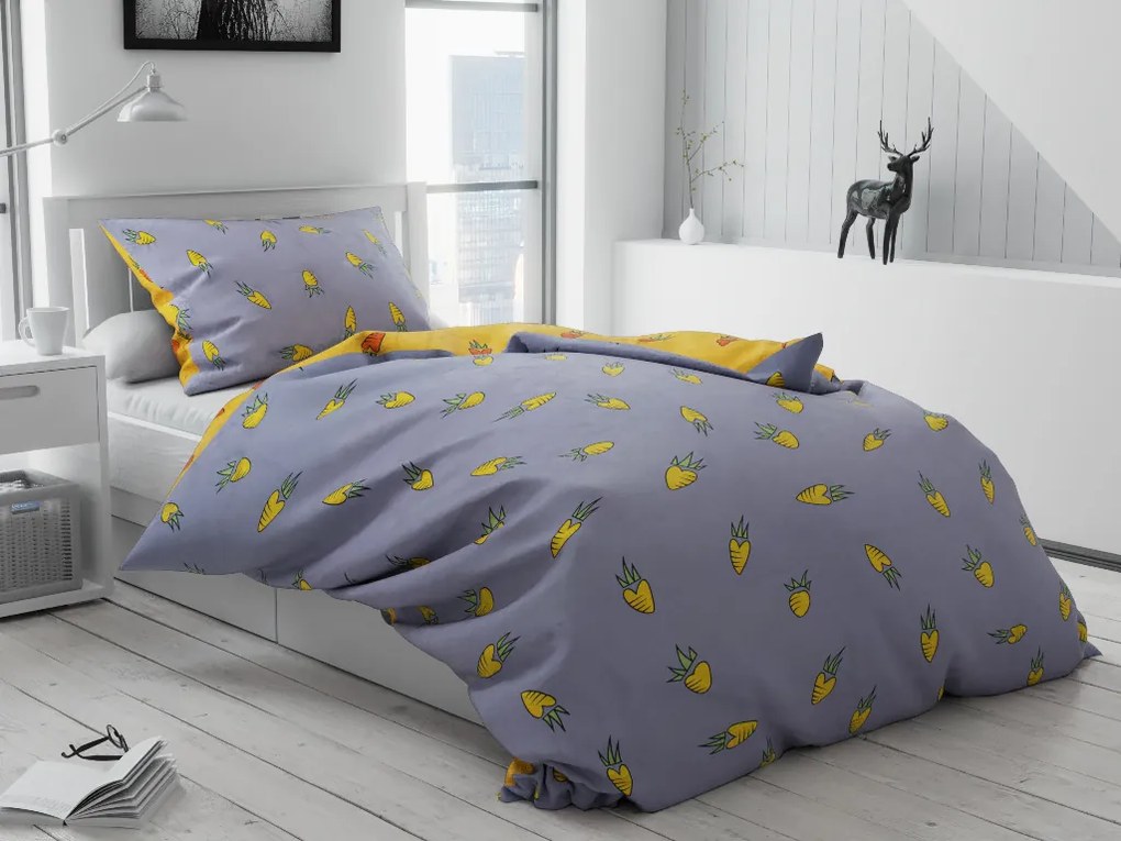 Bavlnené obliečky Karot žlté