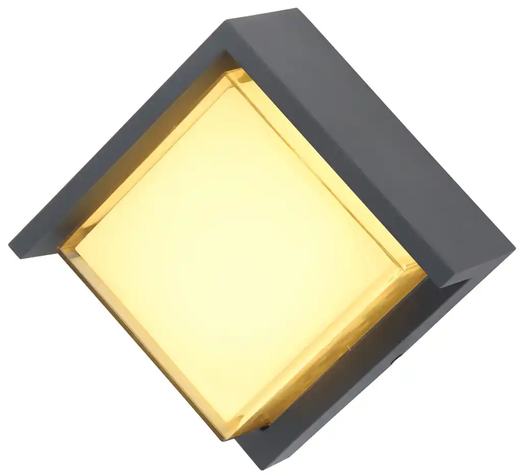 GLOBO Vonkajšie nástenné LED svetlo JALLA, 12W, teplá biela, antracitové,  IP54 | BIANO