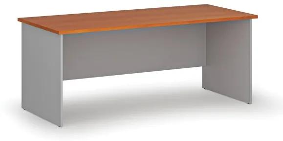 Kancelársky písací stôl rovný PRIMO GRAY, 1800 x 800 mm, sivá/čerešňa