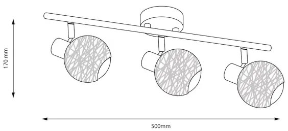 Bodové svietidlo DEX 3xE14/10W/230V béžové/krémové