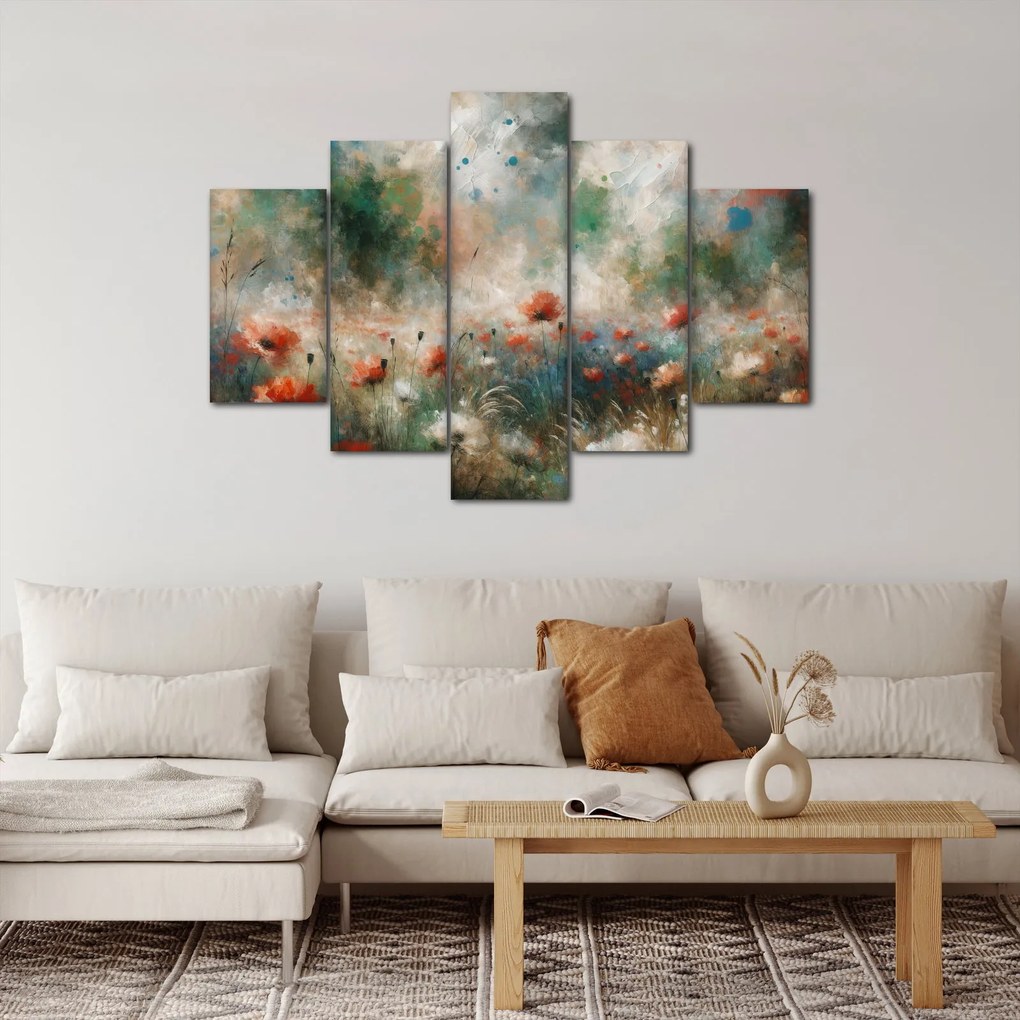 Obraz – Abstrakcia poľa s makmi (150x105 cm)
