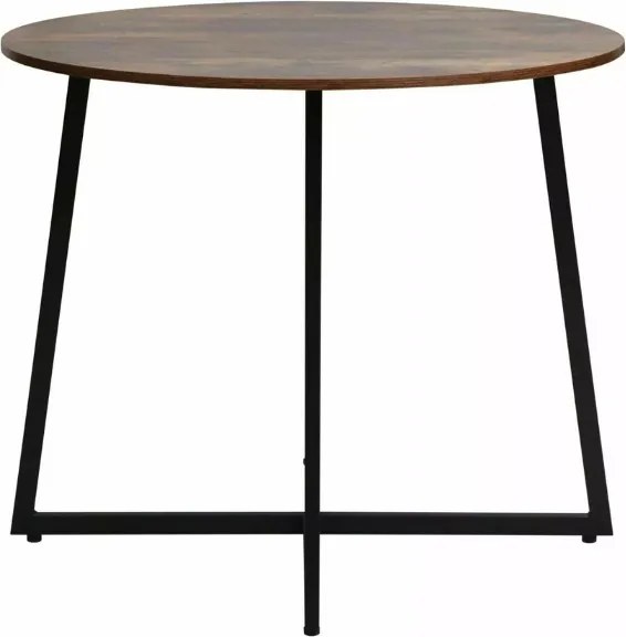AKCE Okrúhly jedálenský stôl LUNA 90 cm, rustikálna hnedá II. akosť
