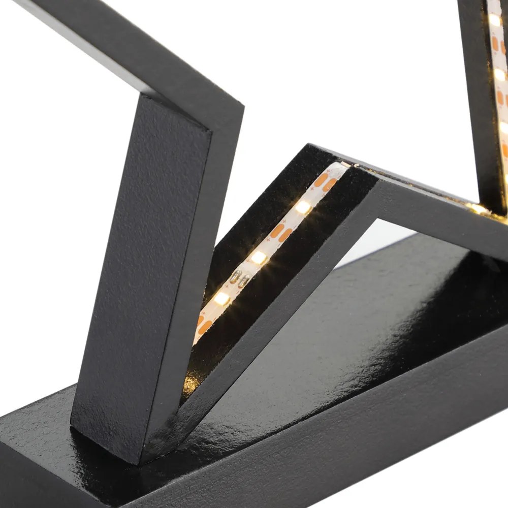 InternetovaZahrada Vianočná hviezda s LED osvetlením - čierna