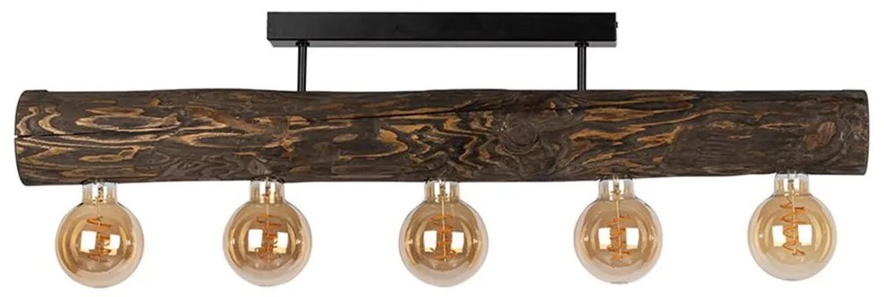 Spot-Light DO6997556 - Prisadený luster TRABO 5xE27/60W/230V borovica