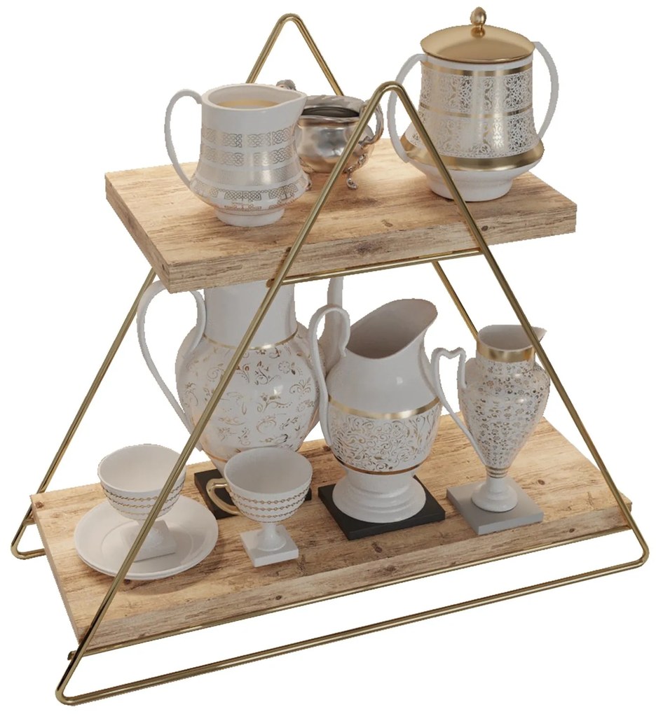 Polica MASA SERVIS hnedá