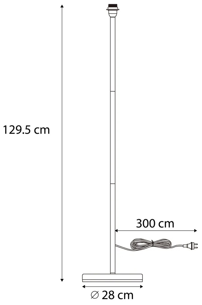 Vonkajšia stojaca lampa čierna - Virginia Foot