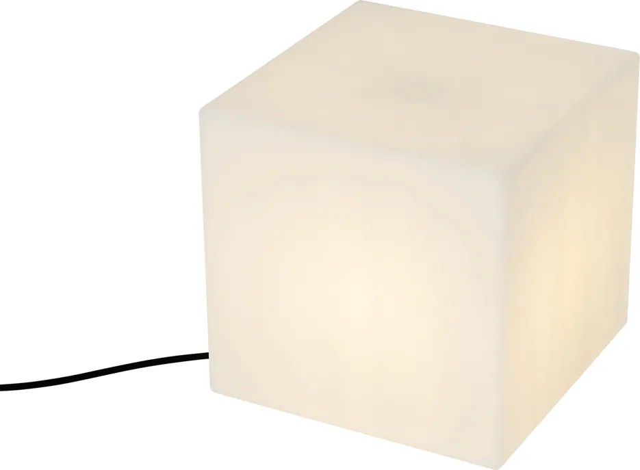 Sada 2 vonkajších stojacích lámp bielych 30 a 38 cm štvorcových IP44 - Nura