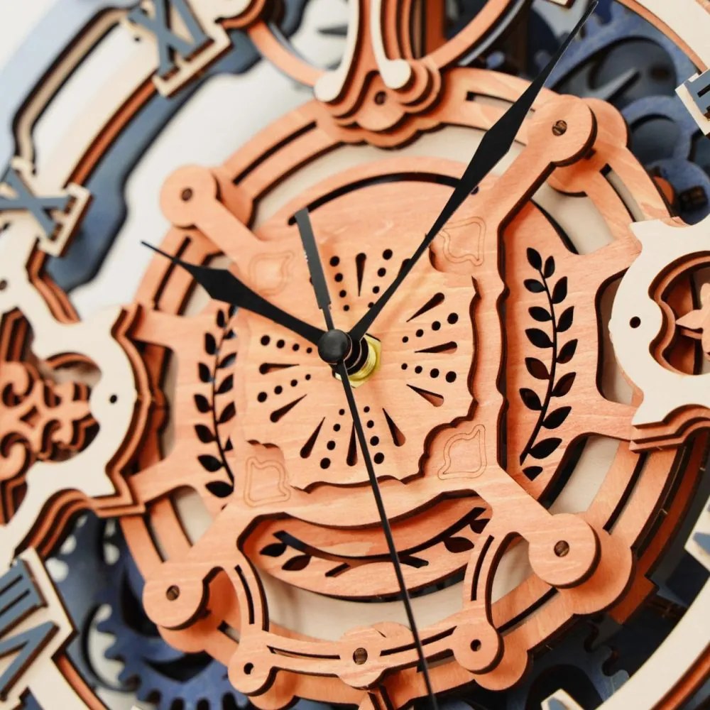 Robotime Rokr 3D dřevěné puzzle Romantické nástěnné hodiny 231 ks