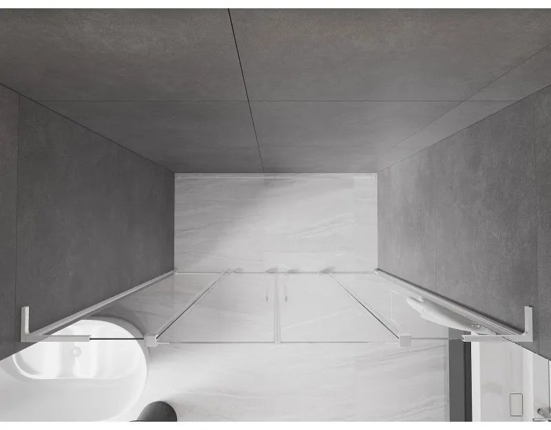 Mexen Velar L Duo, posuvné sprchové dvere do otvoru 180 cm, 8mm číre sklo, chrómová, 871-180-003-02-01