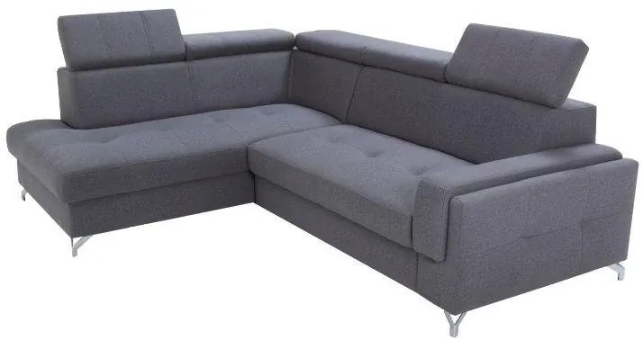 Kožená sedacia súprava FABIO, čierná, pravá