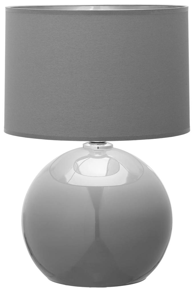 TK-LIGHTING Stolná moderná lampa PALLA, 1xE27, 60W, guľatá, šedá