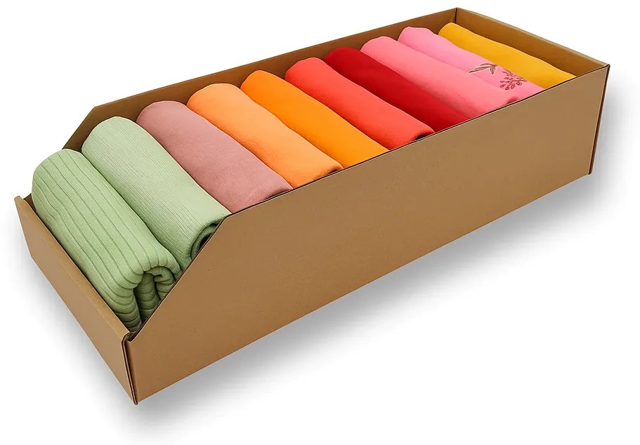KARTON PAK Úložné boxy na oblečenie, organizéry do skrine EKO KARTÓN 20 x 54 cm