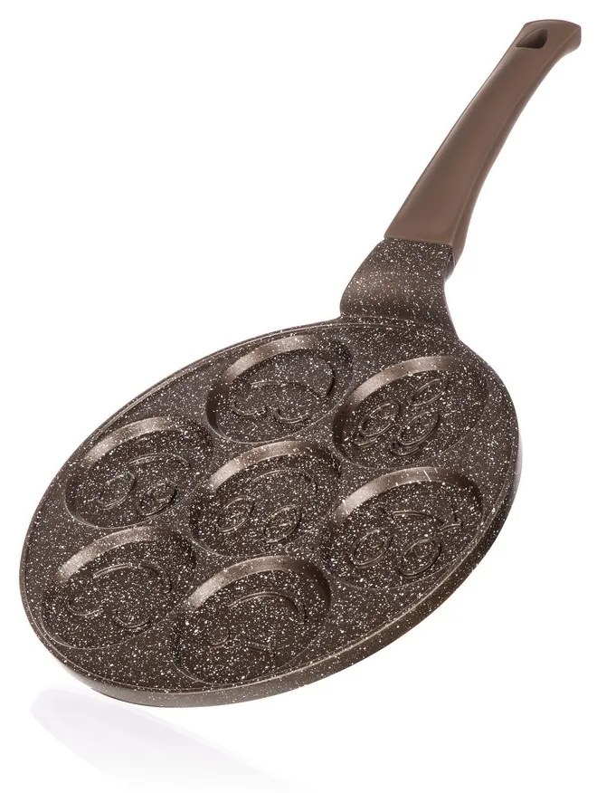 Banquet Panvica na lievance s nepriľnavým  povrchom Granite Brown Smile, 26 cm