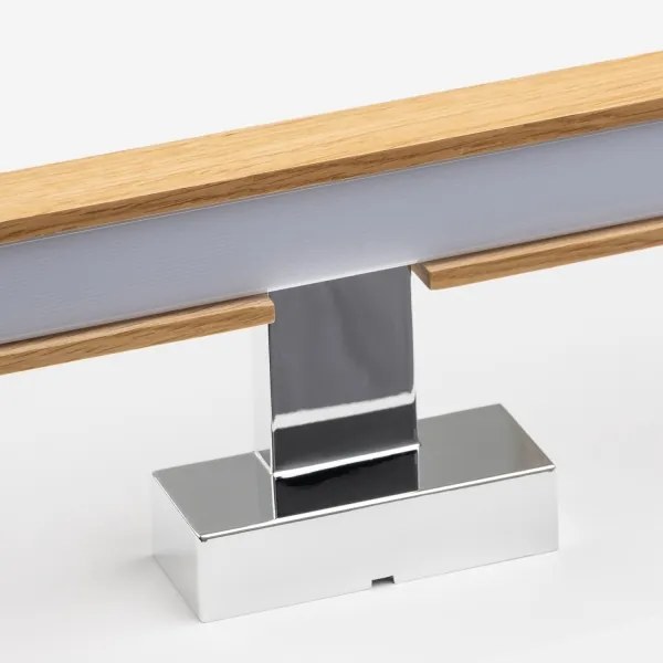 Brilagi-LED Kúpeľňové osvetlenie zrkadla WOODY MIRROR LED/15W/230V IP44 dub/chróm