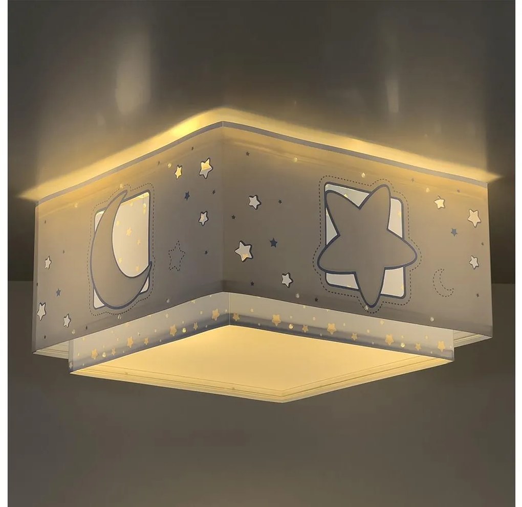 Dalber 63236T - Detské stropné svietidlo MOONLIGHT 2xE27/60W/230V modrá