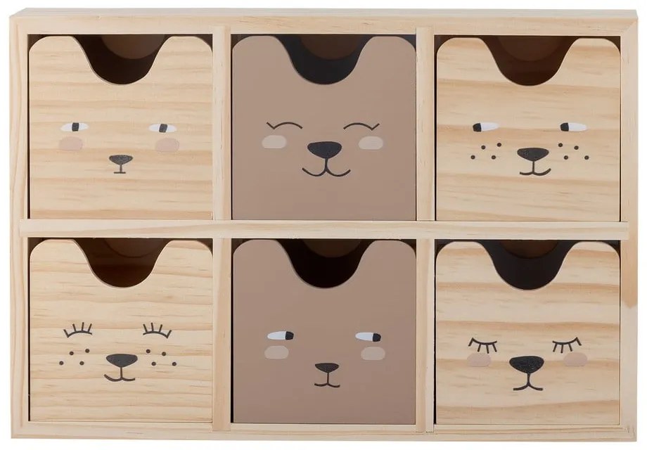 Drevený detský organizér na hračky v prírodnej farbe 27x8x18 cm Calle – Bloomingville Mini