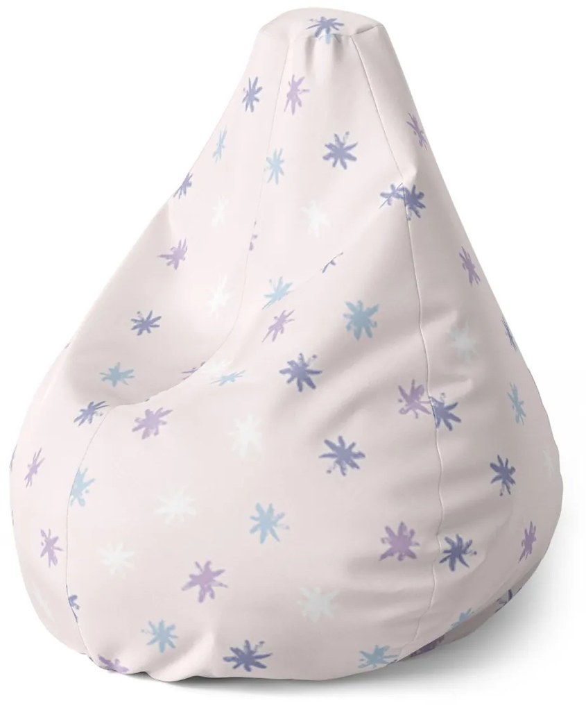 Sablio Sedací vak Pear Barevné Hviezdy - 70 x 95 x 15 cm