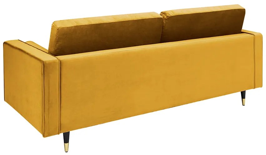 Pohovka COZY VELVET 220 cm horčicovo žltý zamat
