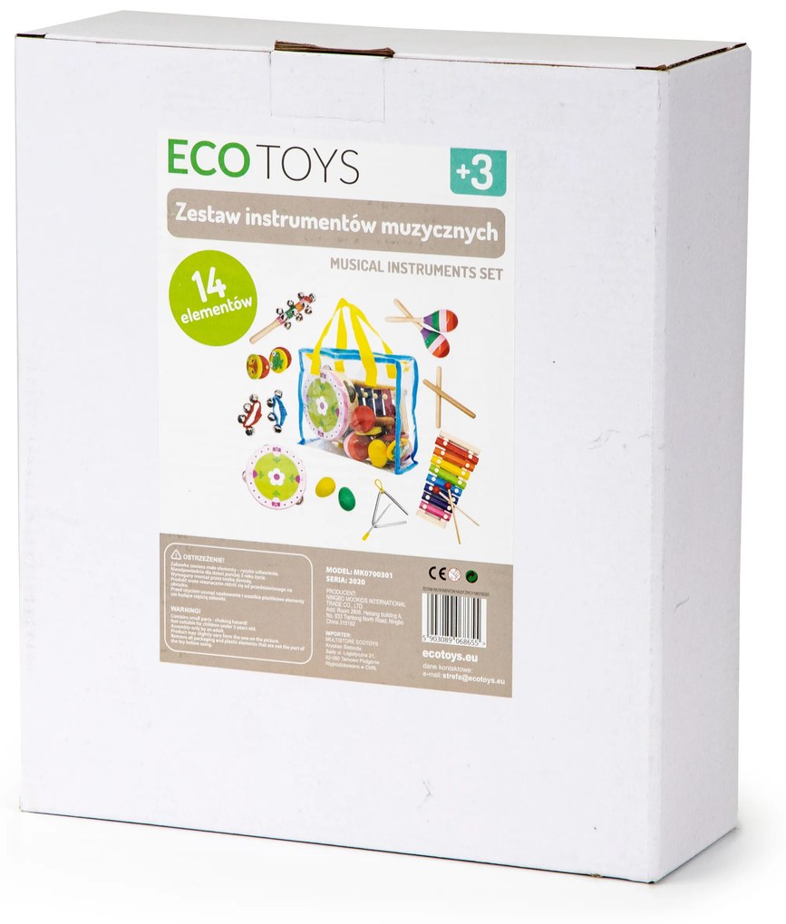 EcoToys Súprava hudobných nástrojov v taške - 14 nástrojov