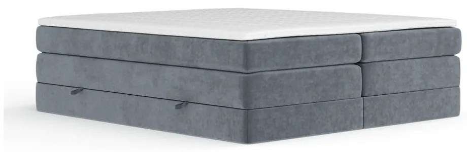 Tmavosivá boxspring posteľ s úložným priestorom/bez čela 180x200 cm Juniper – Maison de Rêve