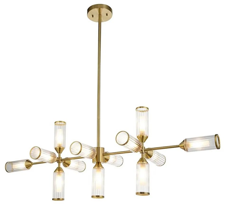 Endon 106259 - Luster na tyči TOUR 13xG9/3W/230V mosadz