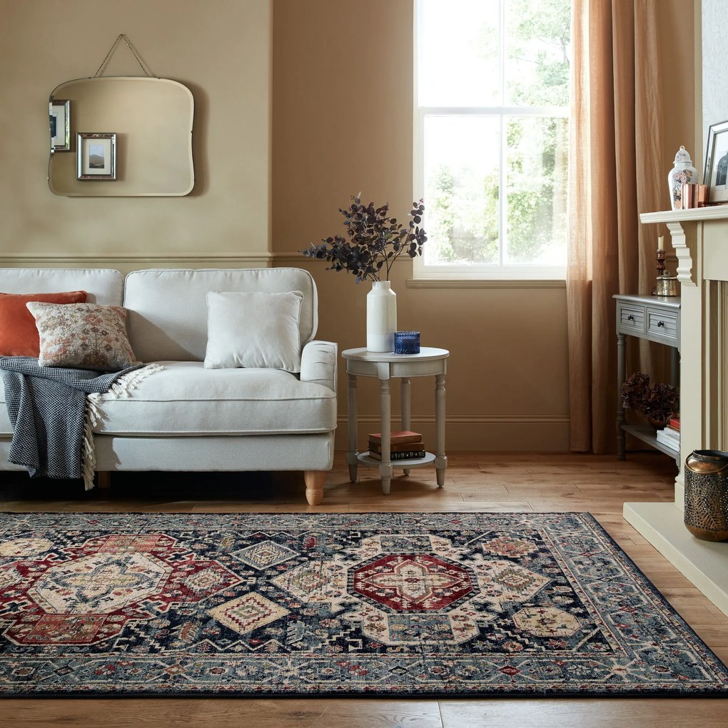 Flair Rugs, Kusový koberec Sincerity Royale Gillingham Blue, 200x290, modrá, obývacia izba