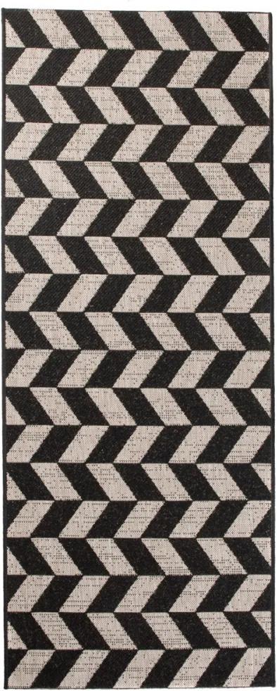Kusový koberec Castro čierny atyp, Velikosti 60x200cm