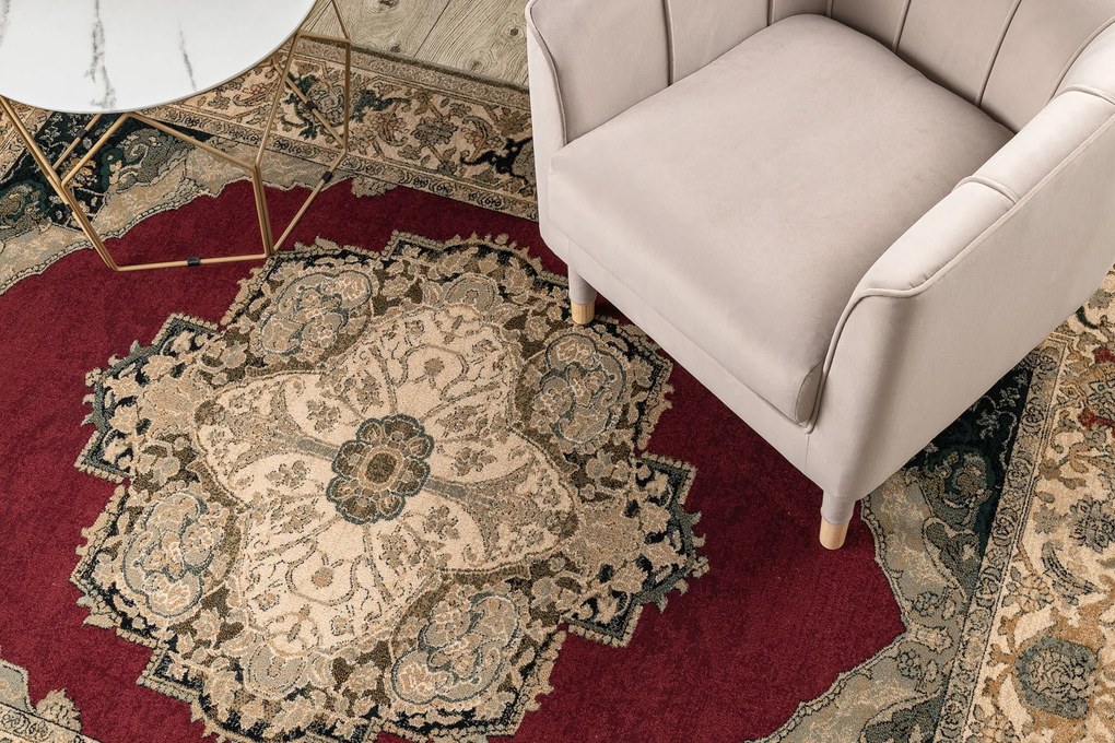 Koberec vlnený POLONIA Palazzo, červený