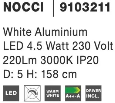 LED luster Nocci 5 biele