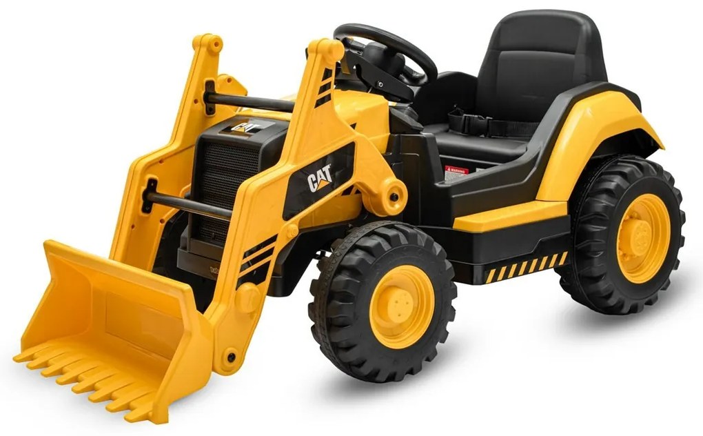 Detský elektrický traktor Baby Mix CAT žltý