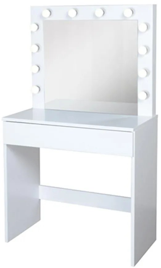 Toaletný stolík Malmo +led biely