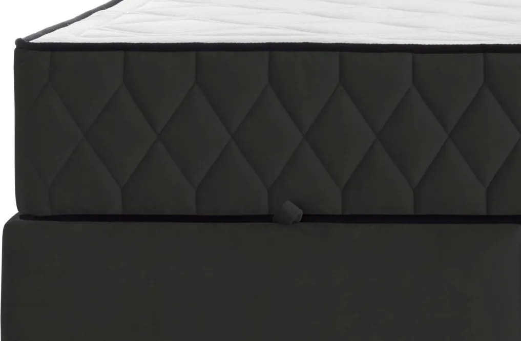 Posteľ Reve 160x200 cm, tmavo šedá látka