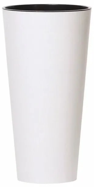 Kvetináč TUBUS SLIM s vložkou 30 cm, biely matný