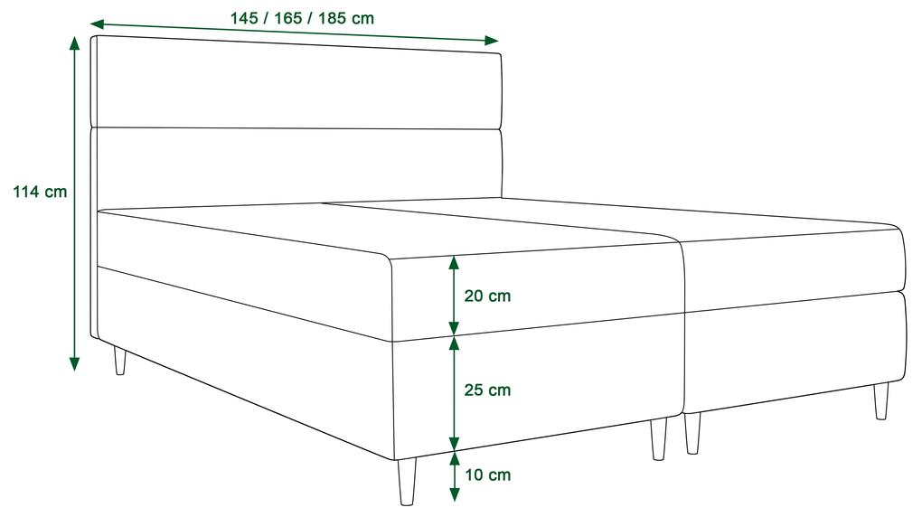 Manželská posteľ Boxspring 140 cm Flu (bordová) (s matracom a úložným priestorom). Vlastná spoľahlivá doprava až k Vám domov. 1046536