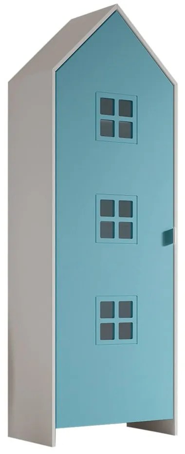 Biela/svetlomodrá detská šatníková skriňa 58x172x37 cm Casami Bruges – Vipack