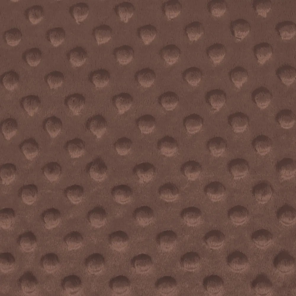 Biante Hrejivé posteľné obliečky Minky TOP 3D bodky MKP-052 Čokoládovo hnedé Jednolôžko 140x200 a 70x90 cm