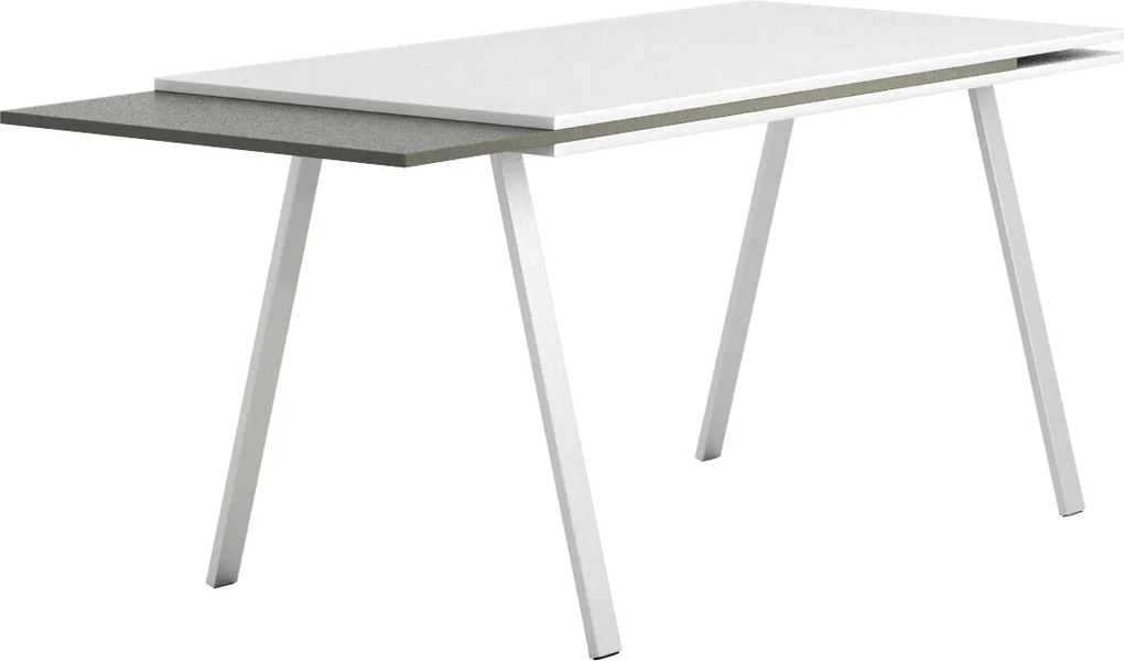 Pracovný stôl kratší White BOARDS biela / grafitová 1400 750 750 rovný BOARDS