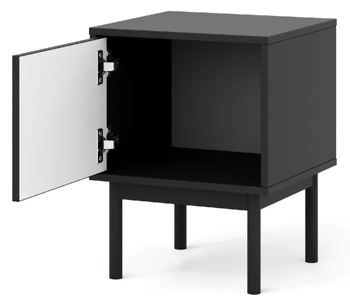 Nočný stolík Mazoma 41 cm čierny/zlatý