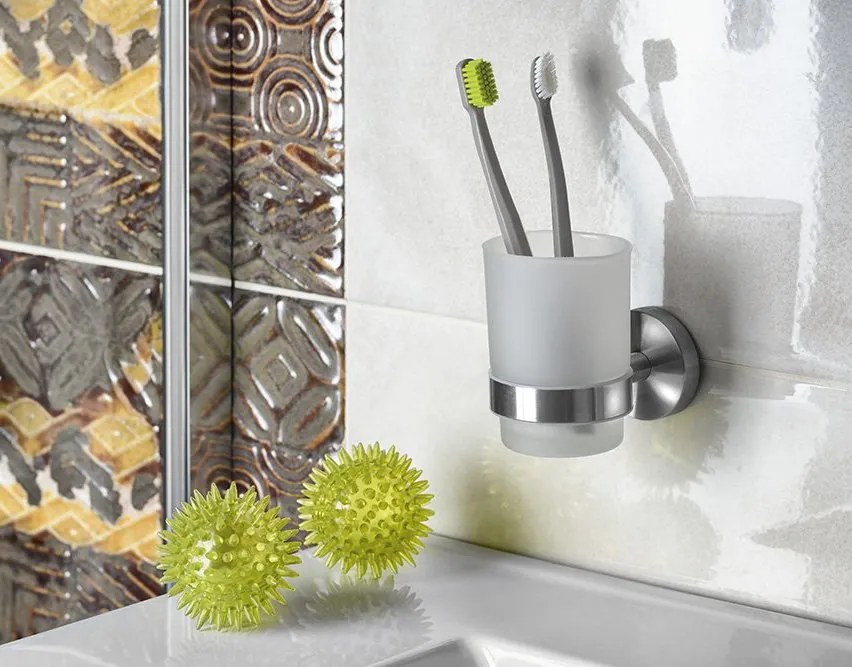 Sapho Sapho, X-STEEL WC kefa závesna, mliečne sklo, nerez mat, XS301
