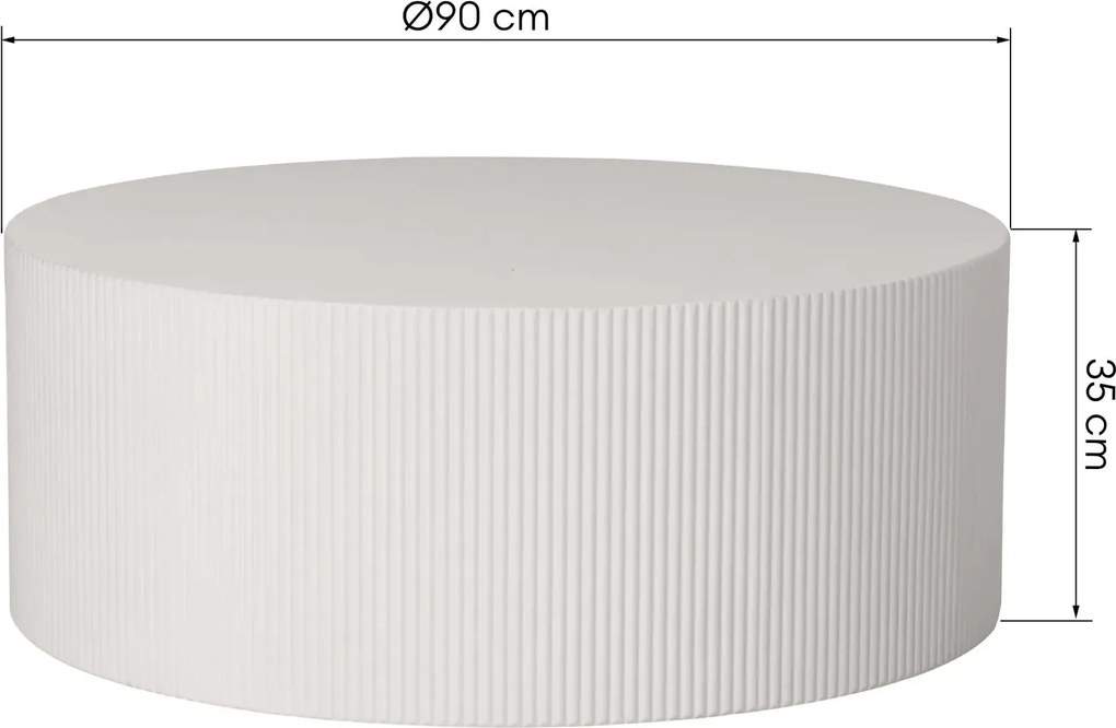 Konferenčný stolík Ermanno 90 cm sivý/béžový