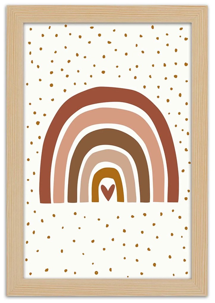 Gario Plagát Ružová dúha Farba rámu: Hnedá, Rozmery: 30 x 45 cm
