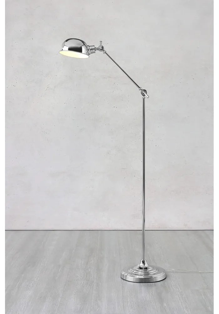 Stojacia lampa v striebornej farbe (výška 143 cm) Portland - Markslöjd