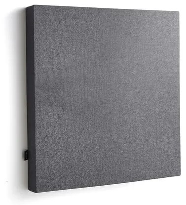 Akustický panel POLY, štvorec, 600x600x56 mm, nástenný, tmavošedá